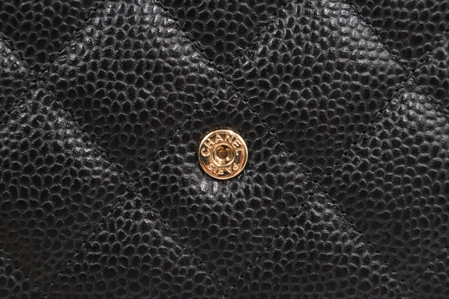 Chanel 金色雙C荔枝皮口蓋長夾  / Rank SA 251105004
