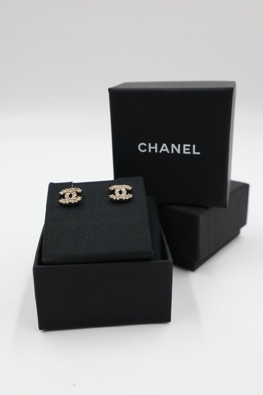 Chanel Earrings 雙C水鑽耳環/ Rank SA 251008004