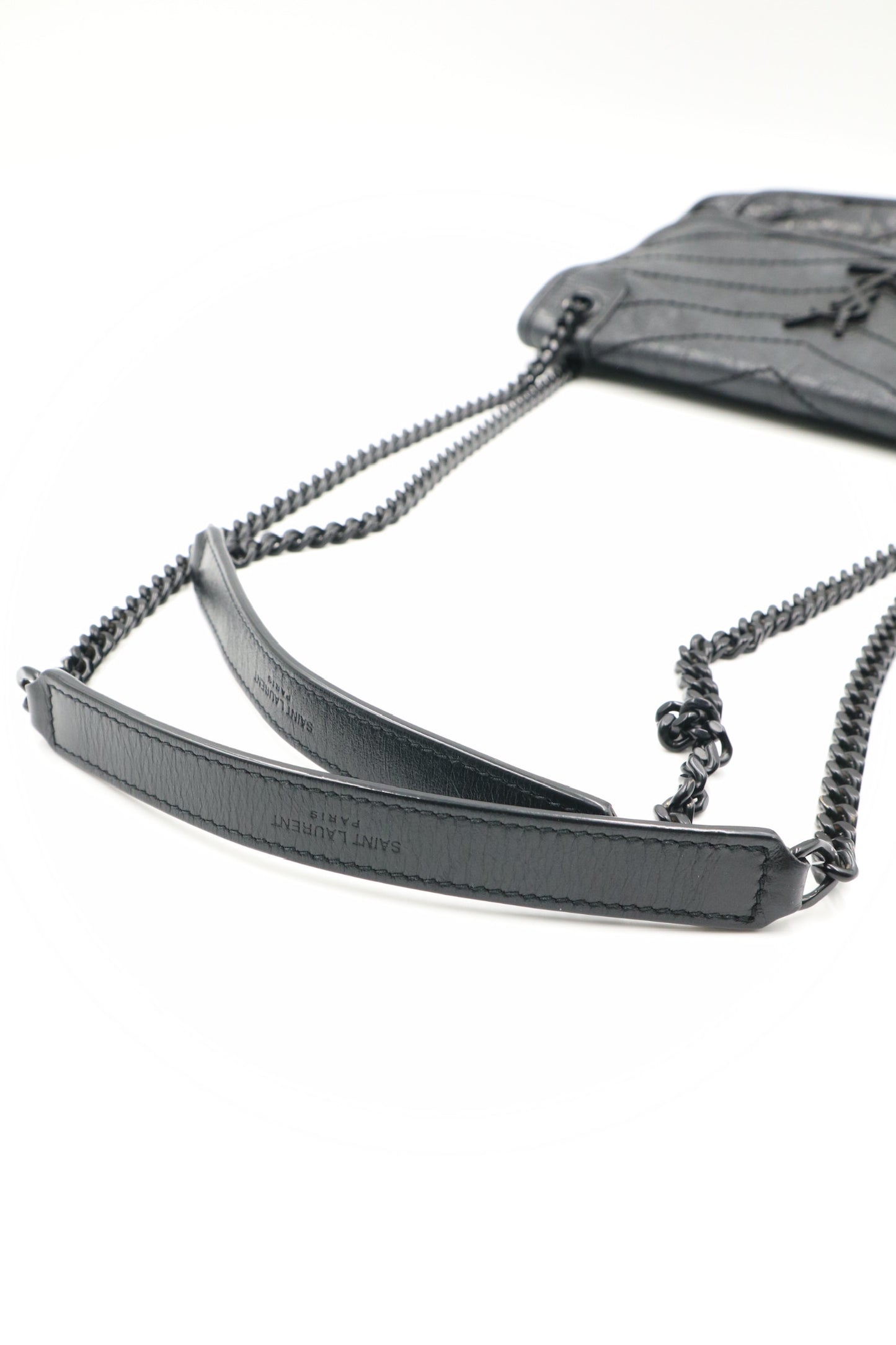 Saint Laurent niki baby 黑銀牛皮 / Rank SA 251119007
