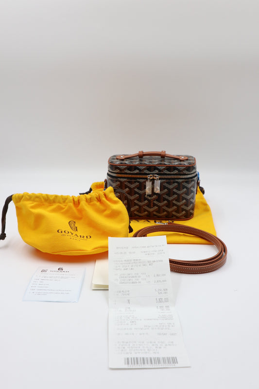 Goyard 化妝盒子 黑棕色 / Rank N 全新 251009009