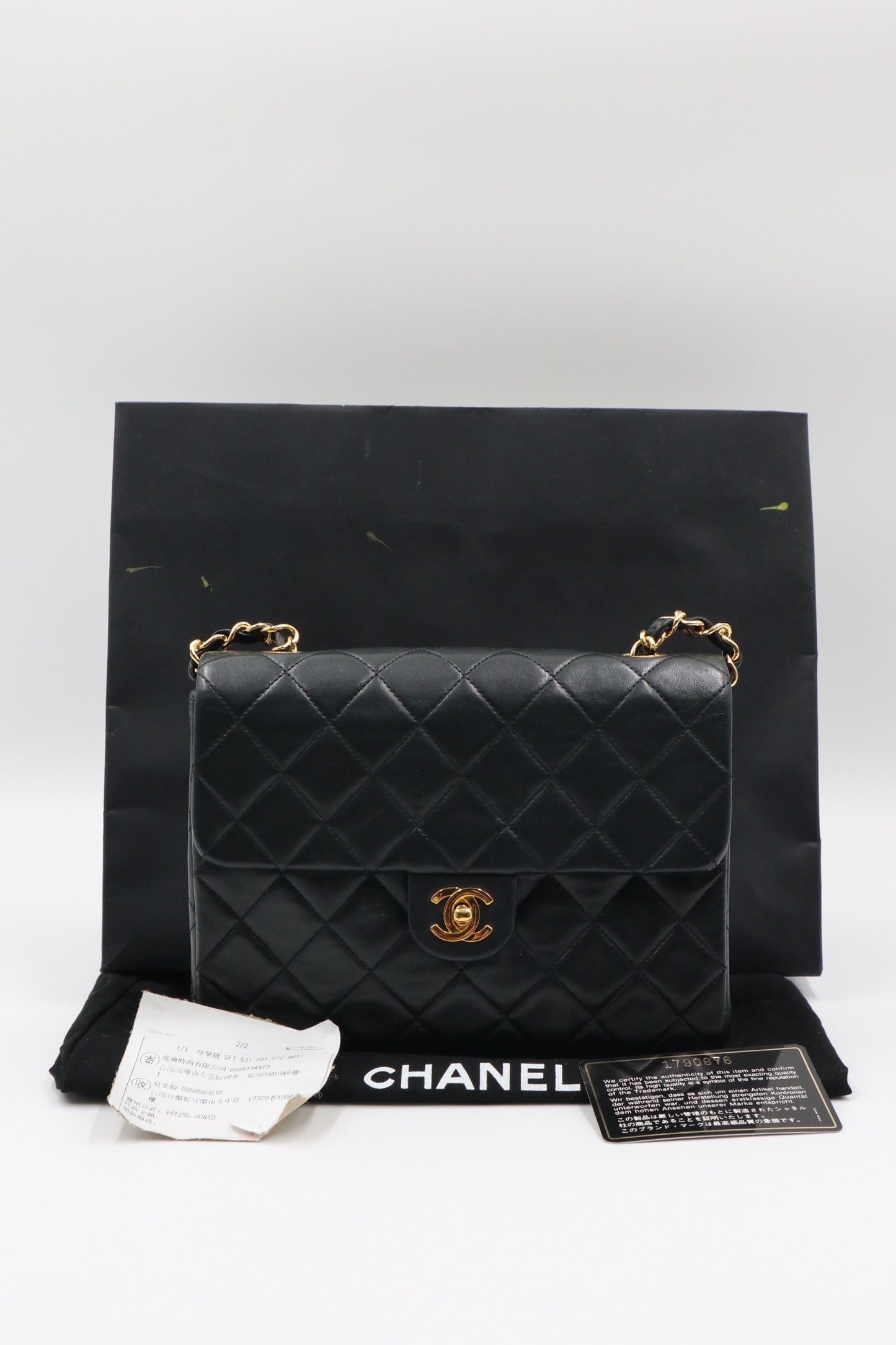 Chanel coco 20cm 方胖 black 黑色 / Rank A 24120601