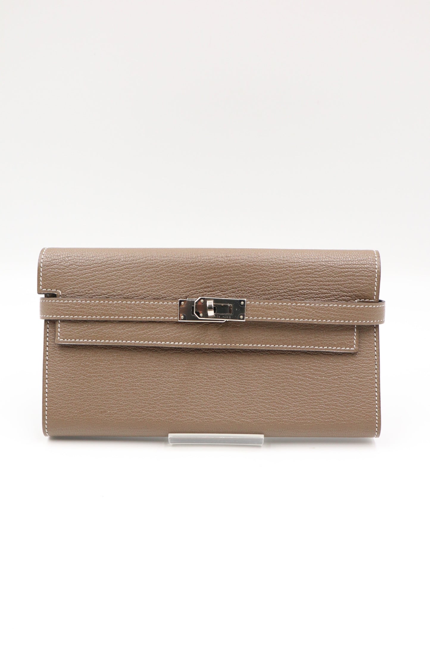 Hermes Kelly Wallet Gray長夾 灰/ Rank SA 251119006