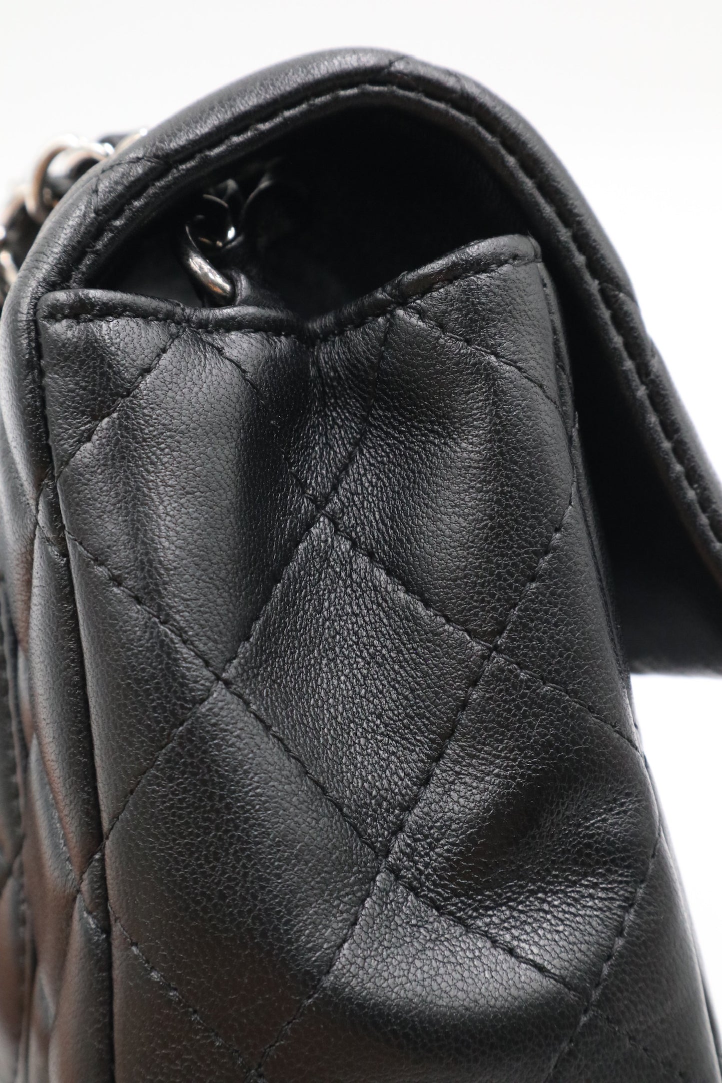 Chanel Mini CF 羊皮20cm 黑銀 / Rank SA 251113001