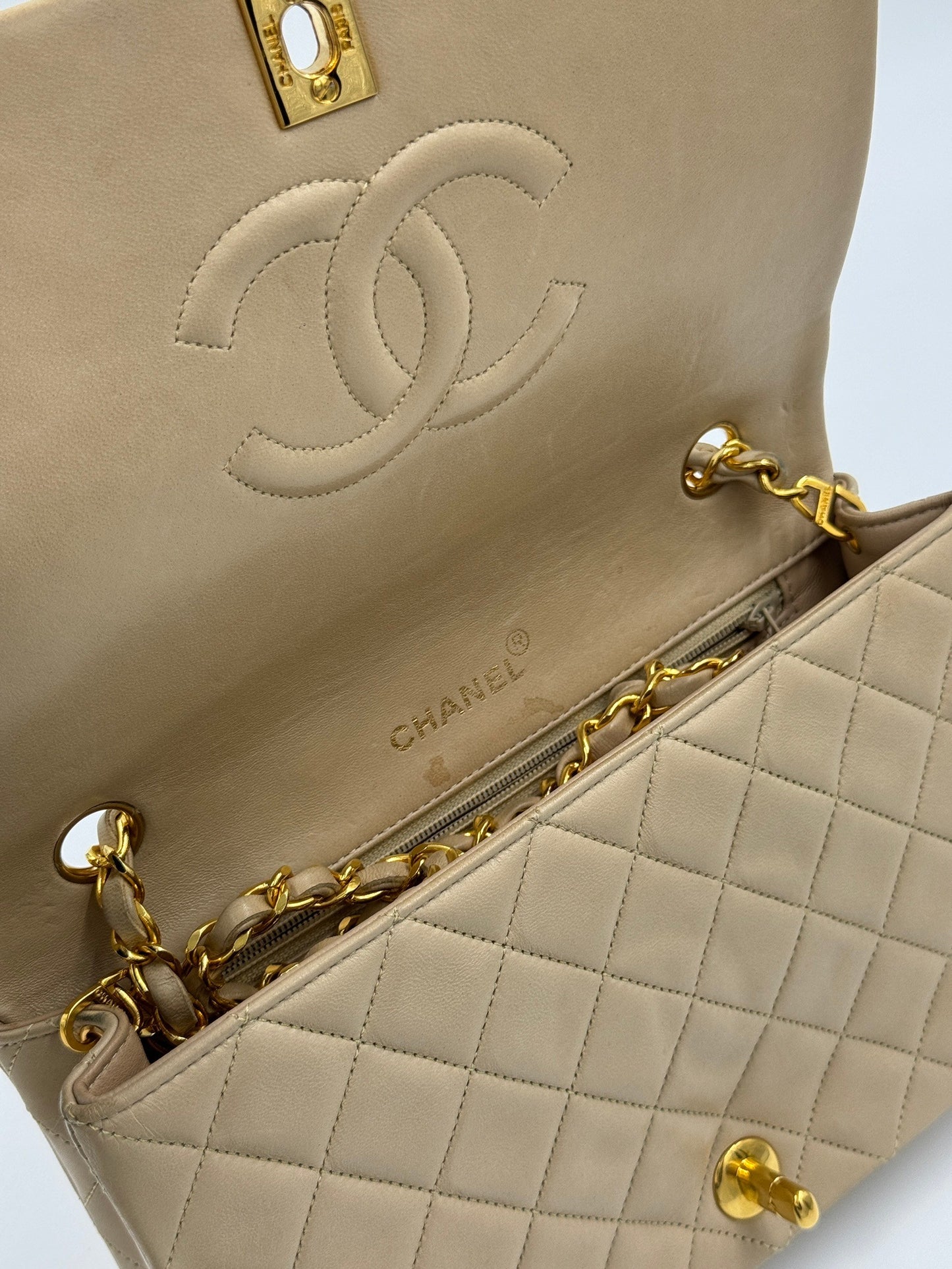 Chanel Vintage Woc 23cm 奶茶From 1991 / Rank AB 24072101