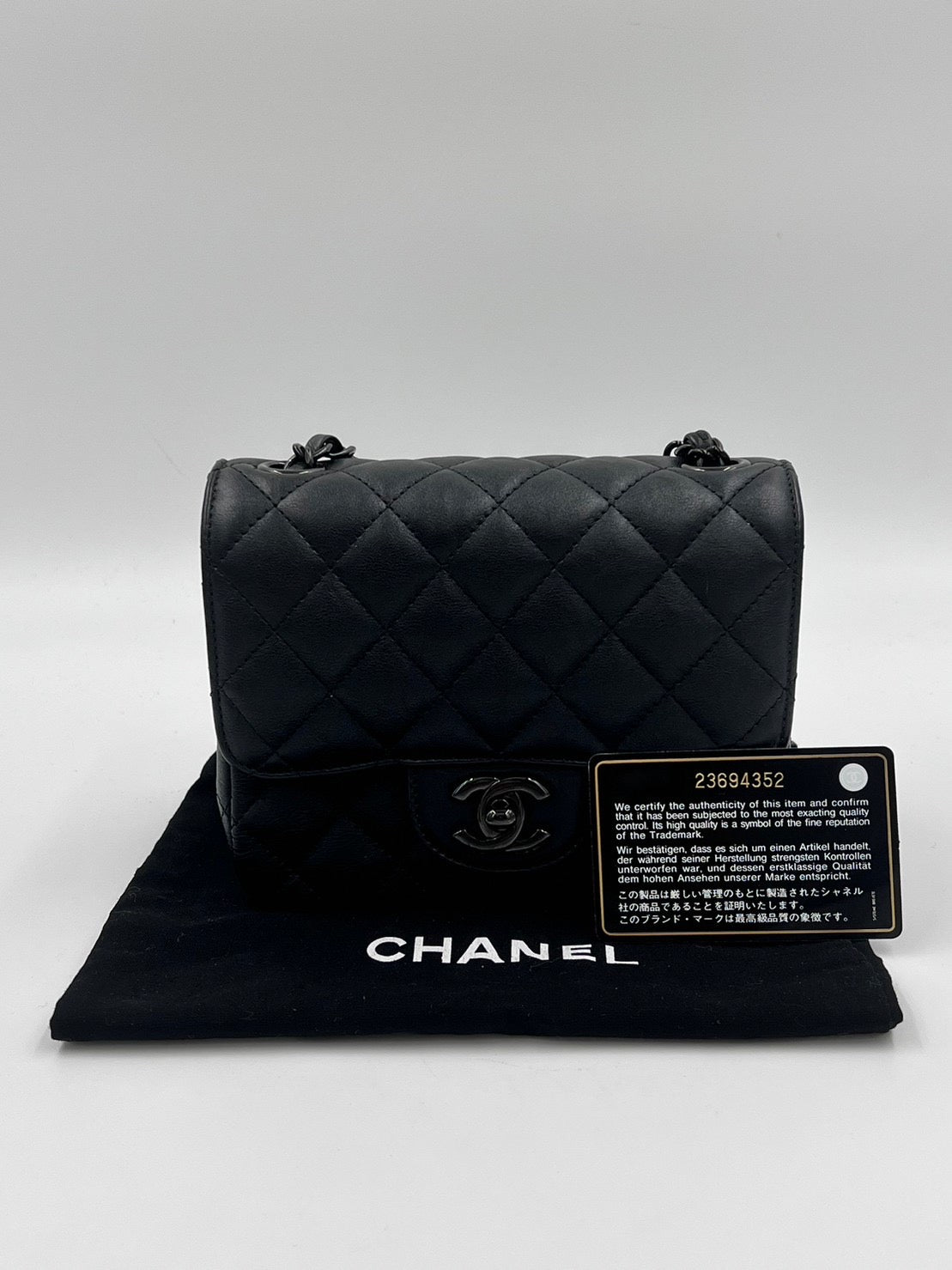 Chanel Coco Mini 小方胖so black 黑/ Rank SA