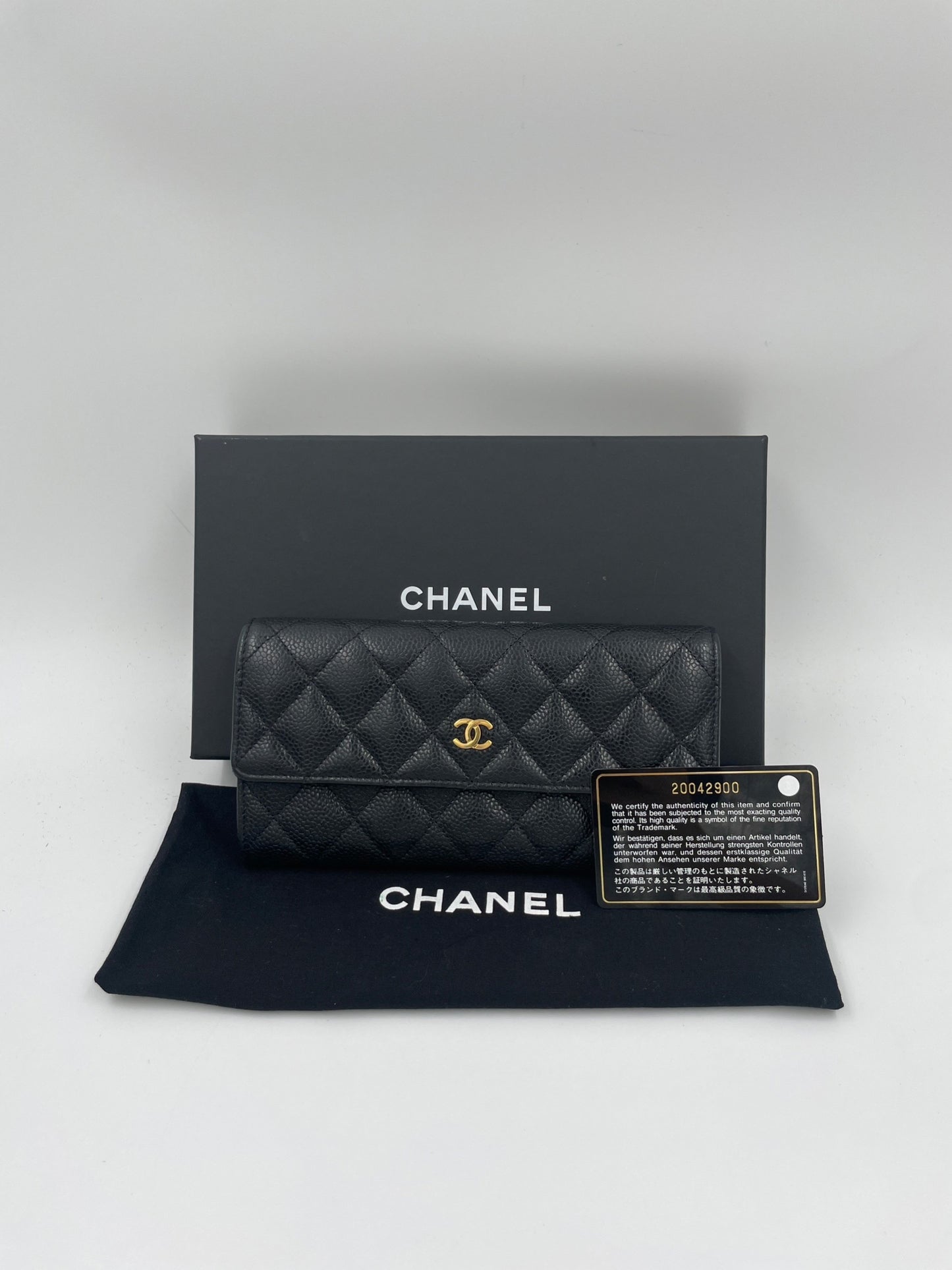 Chanel荔枝皮長夾