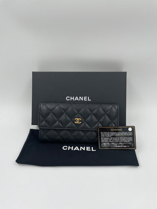 Chanel荔枝皮長夾