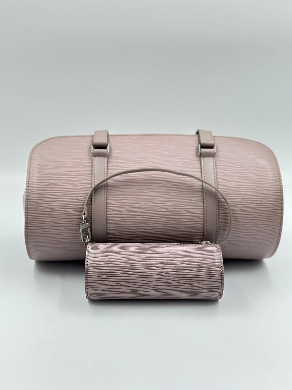 Louis Vuitton Epi Papillon  水波紋圓桶母子包/  Rank A