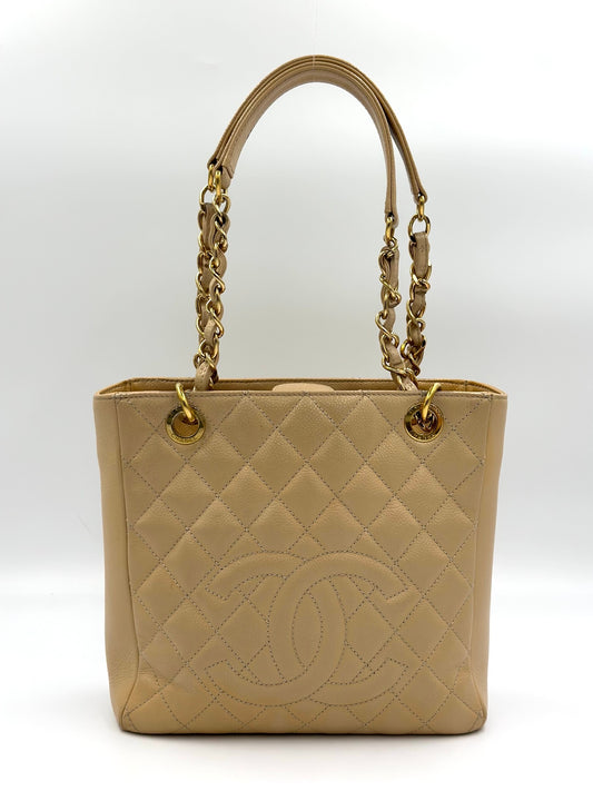 Chanel Caviar Pst Tote Bag 奶茶/  Rank A