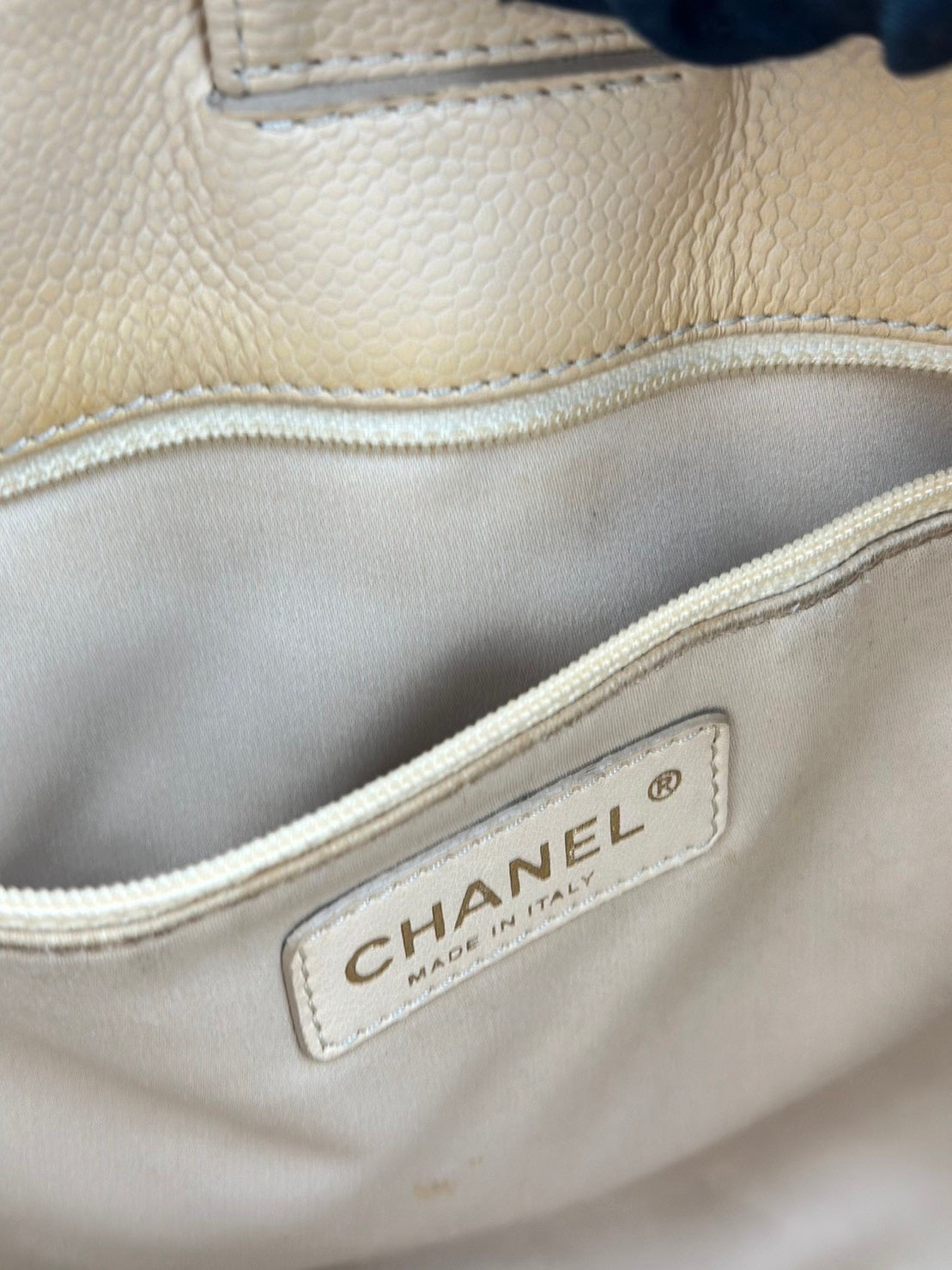 Chanel Caviar Pst Tote Bag 奶茶/  Rank A