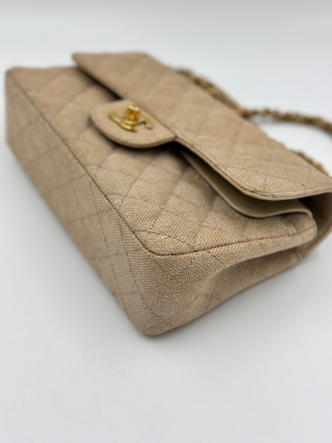 Chanel Classic Flap 23cm 亞麻奶茶色 ＣＦ/ Rank SA