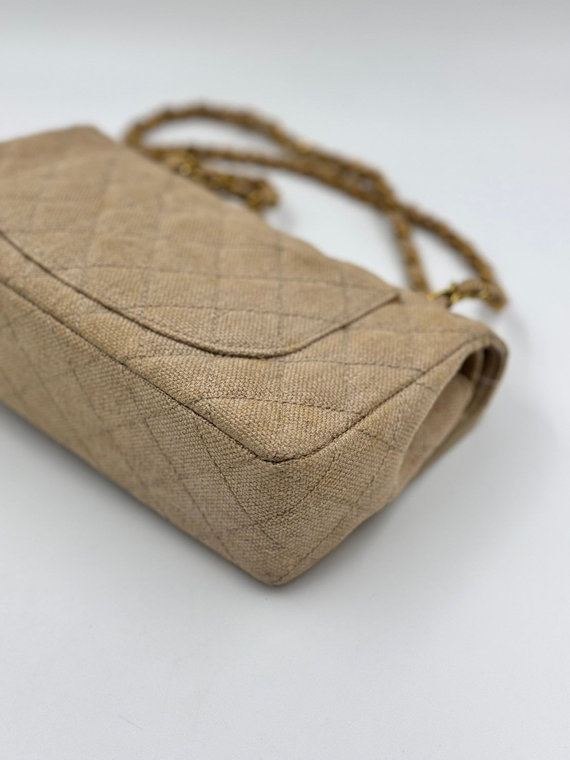Chanel Classic Flap 23cm 亞麻奶茶色 ＣＦ/ Rank SA