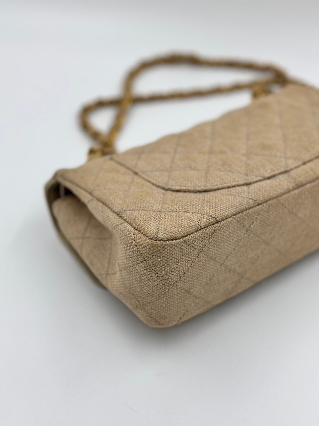 Chanel Classic Flap 23cm 亞麻奶茶色 ＣＦ/ Rank SA