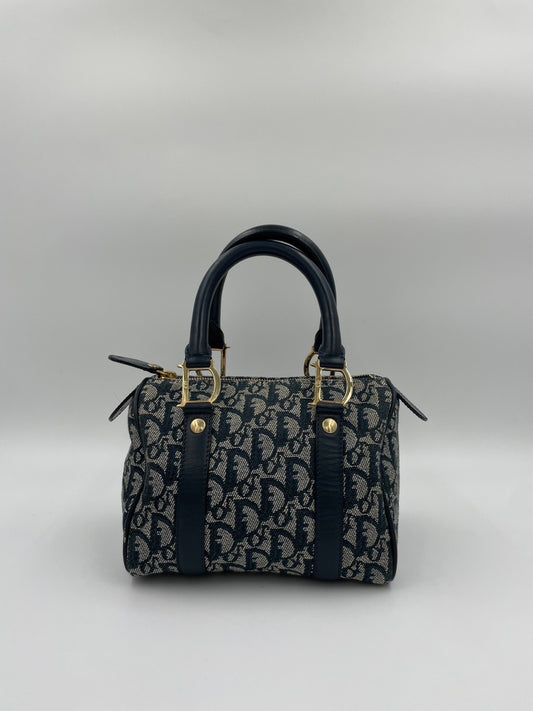 Dior 藍金老花迷你波士頓/Rank SA
