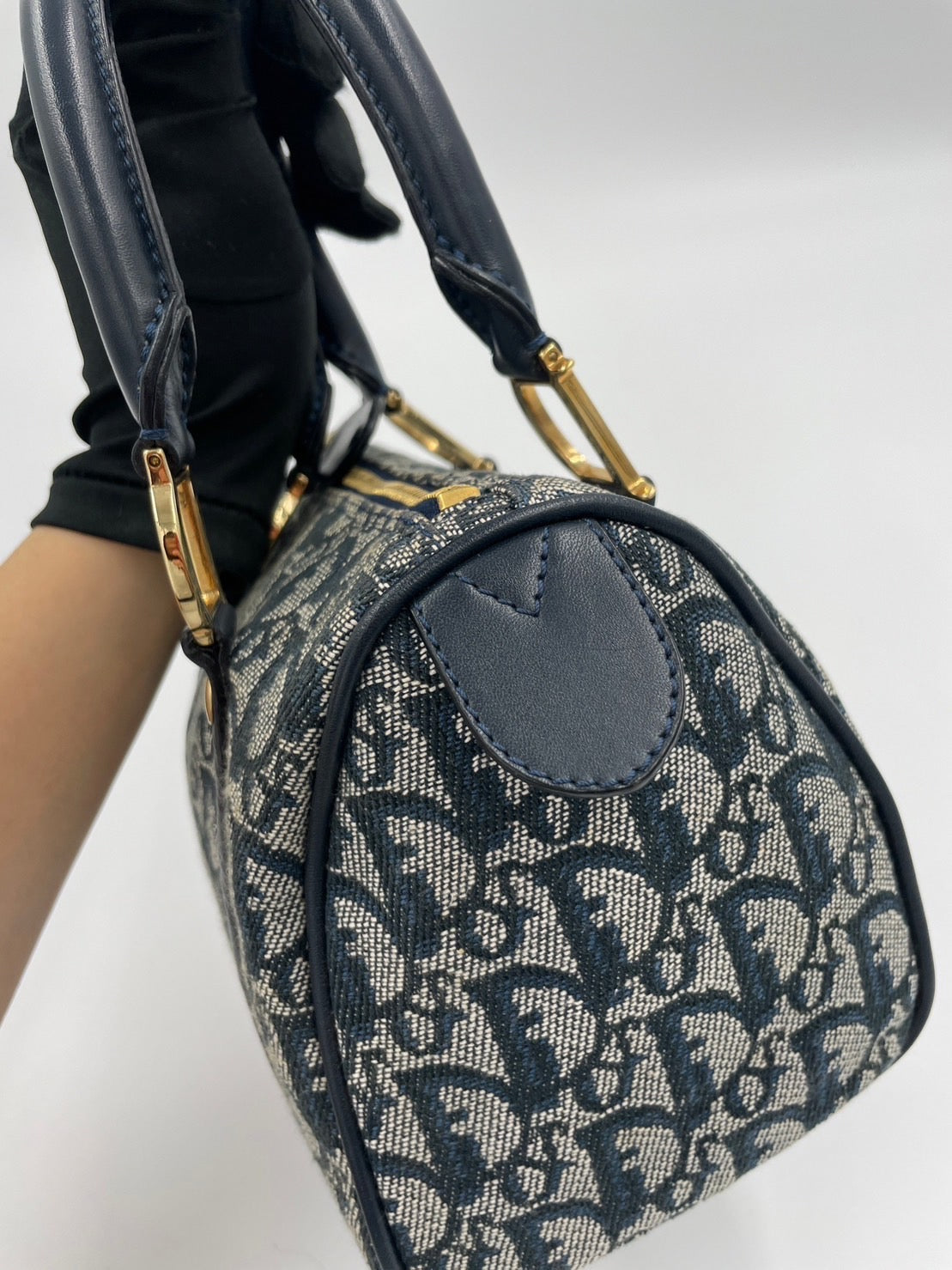 Dior 藍金老花迷你波士頓/Rank SA