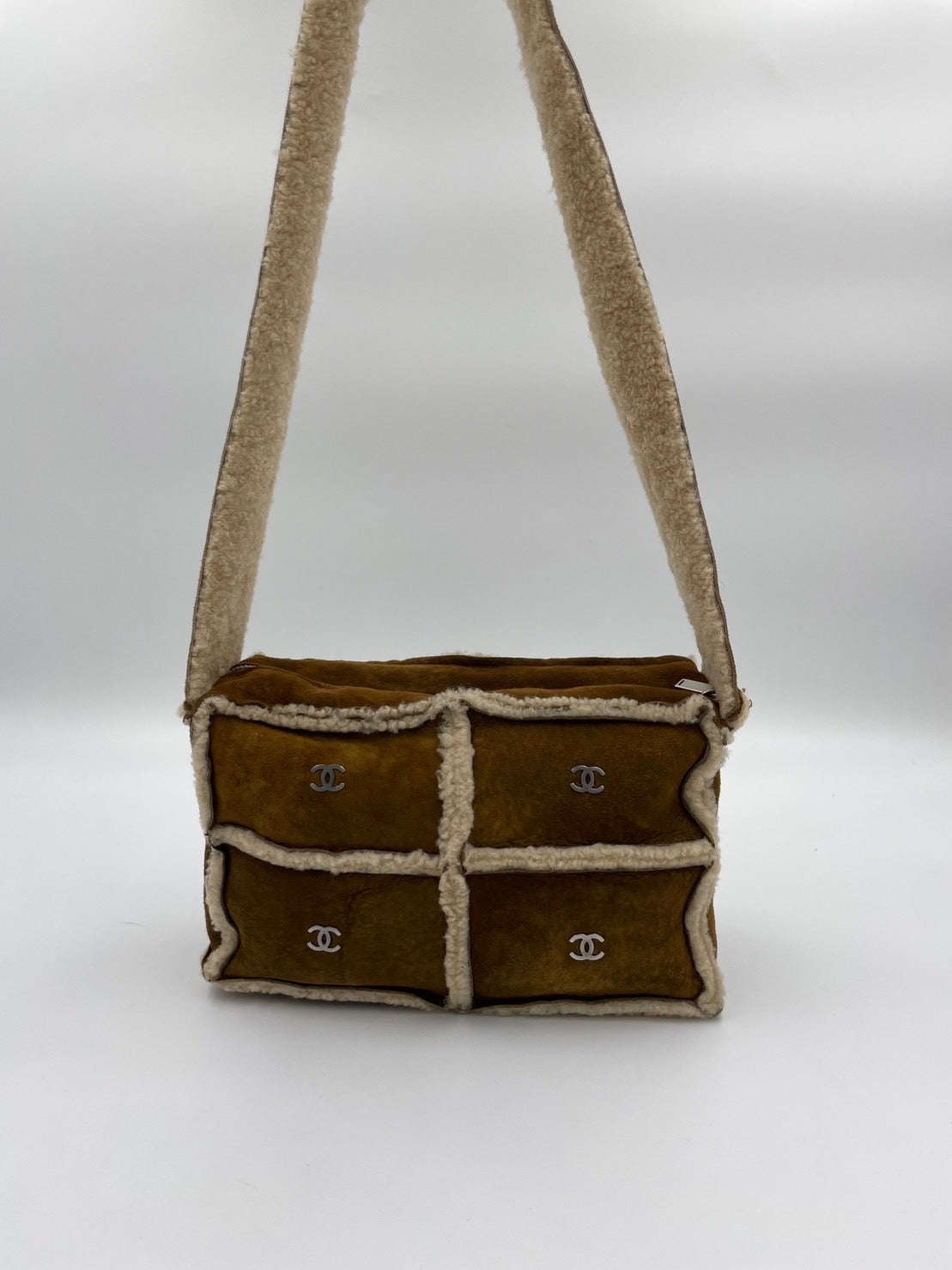 Chanel 麂皮中古四宮格/Rank SA