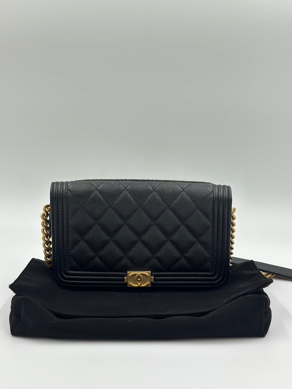 Chanel Leboy Woc Caviar Skin Black  /Rank SA