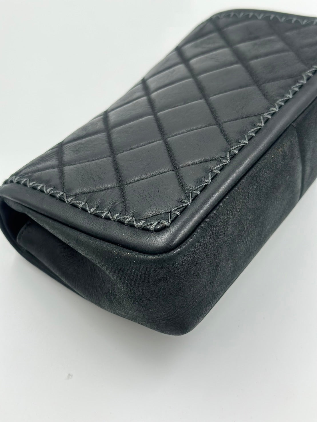 Chanel 牛皮滾邊鏈條包/Rank SA
