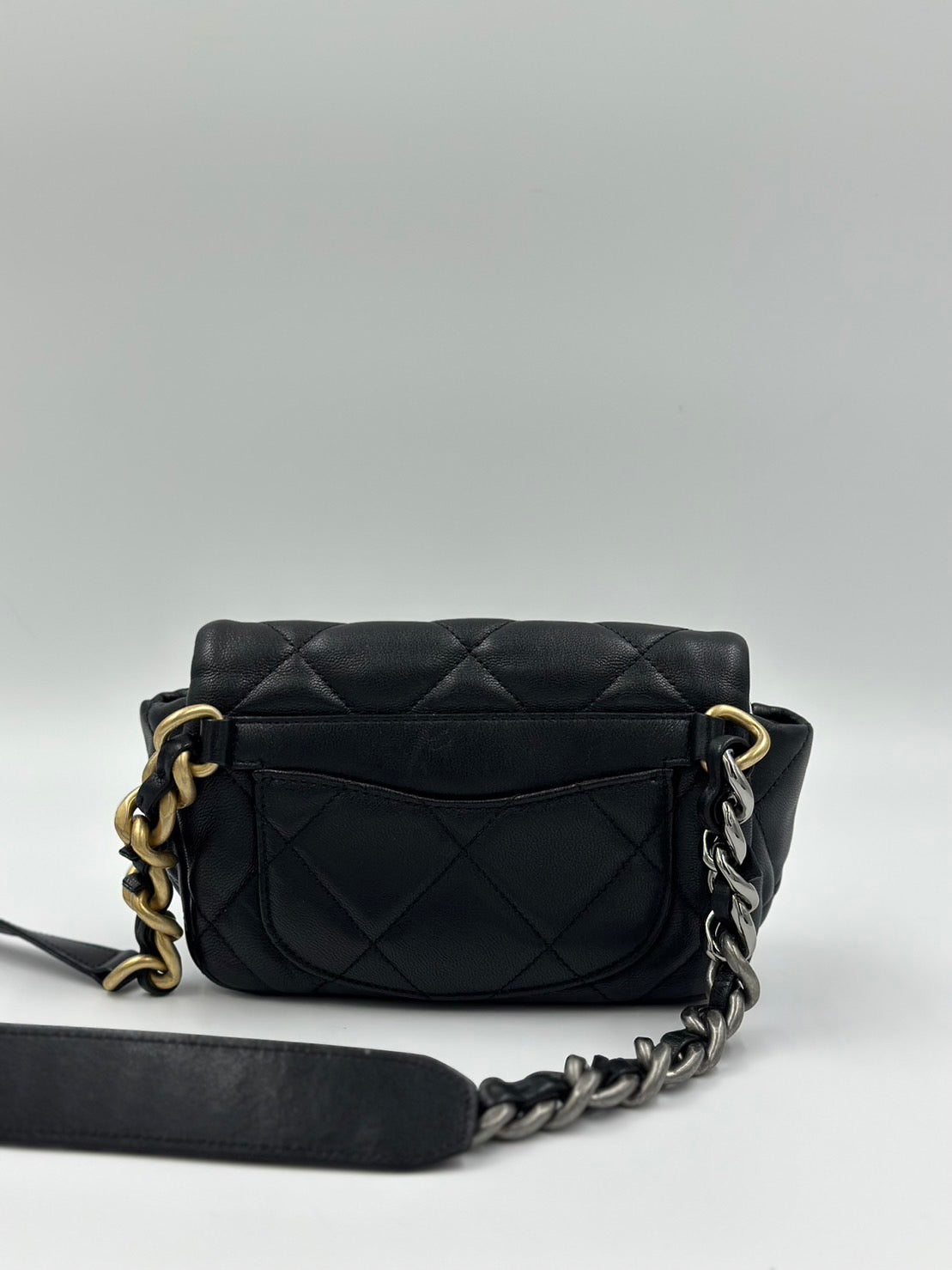 Chanel 雙色鏈條腰包/Rank SA