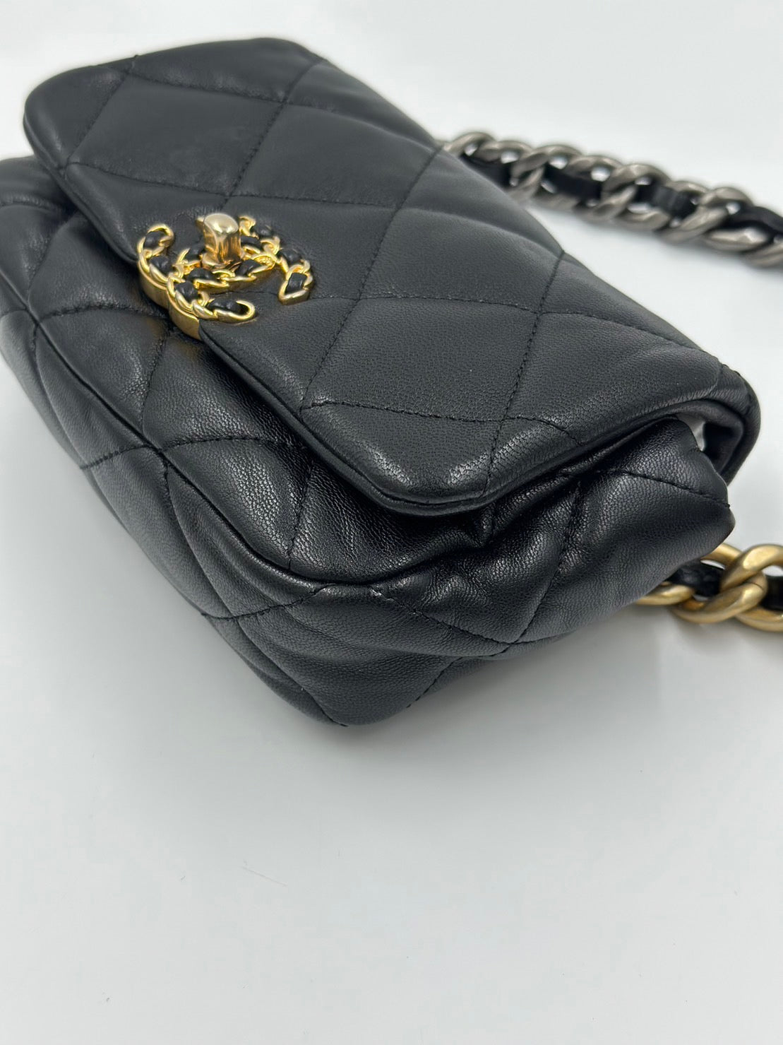 Chanel 雙色鏈條腰包/Rank SA
