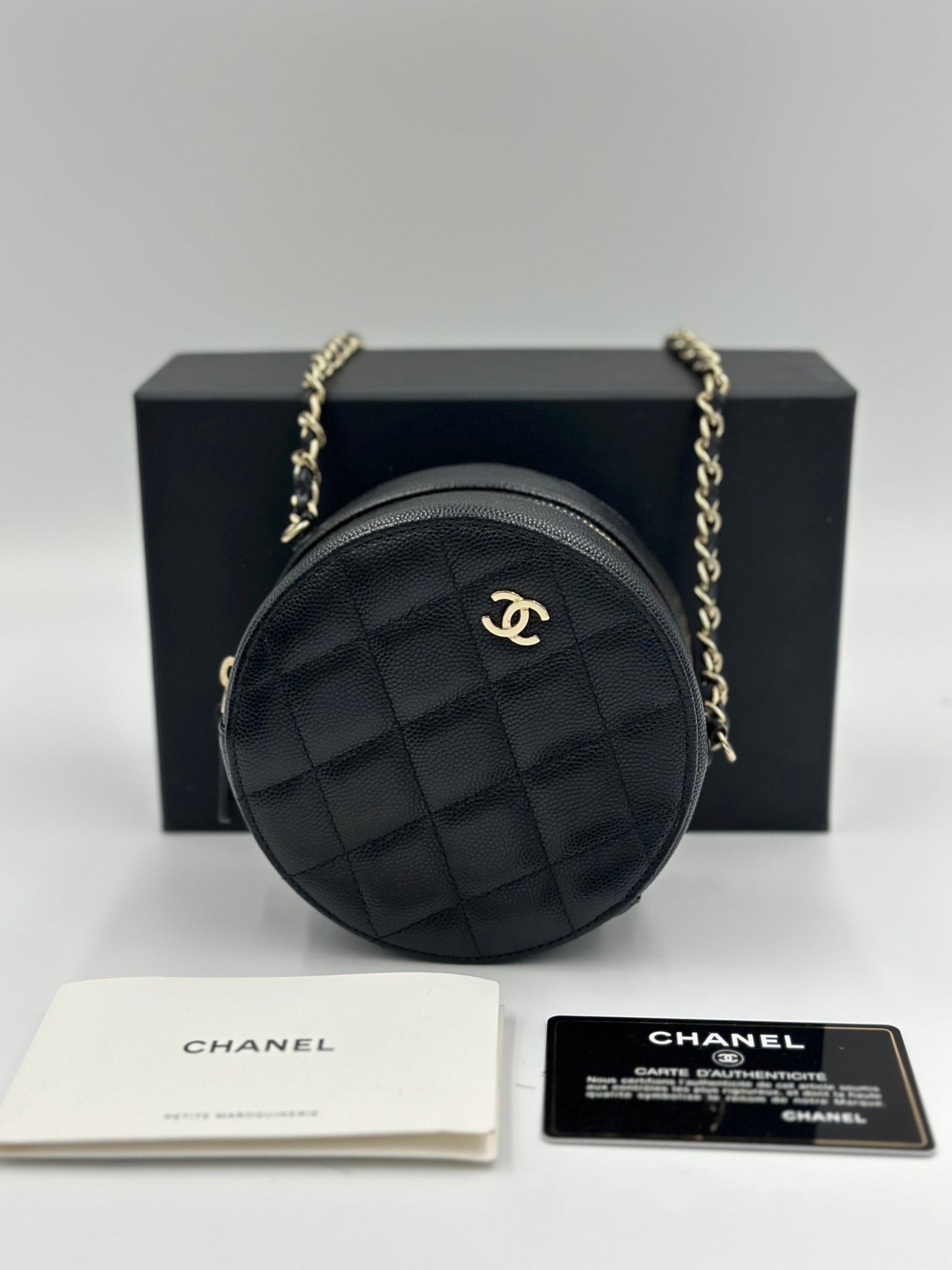 Chanel Calfskin Clutch With Chain / Rank SA
