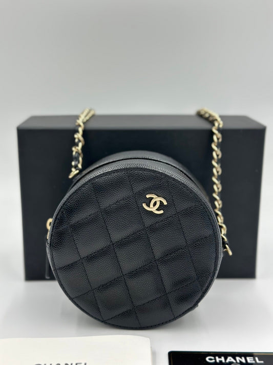 Chanel Calfskin Clutch With Chain / Rank SA