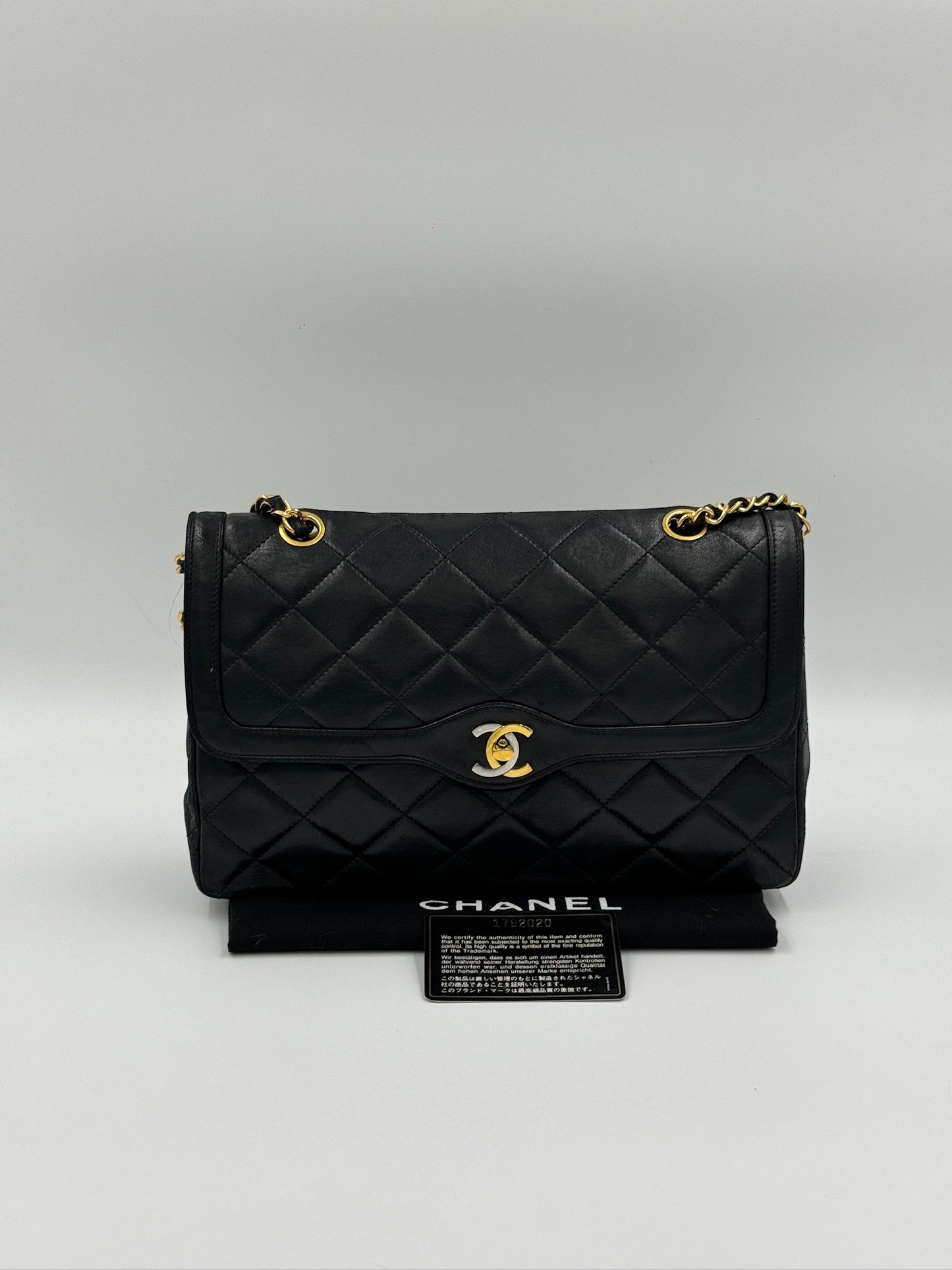 Chanel 巴黎限定雙鍊異色金屬包 Black 黑 / Rank A 24072309