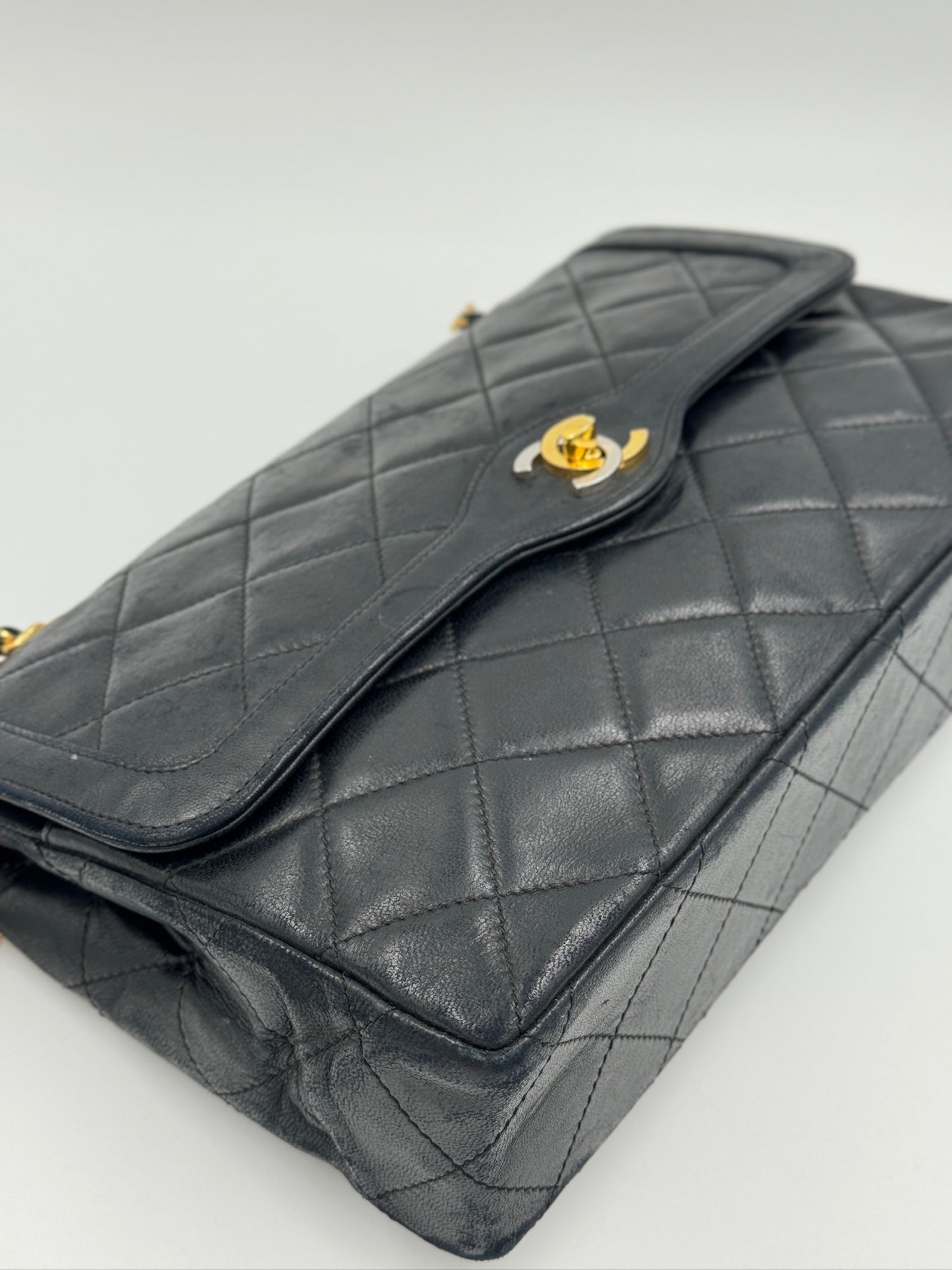 Chanel 巴黎限定雙鍊異色金屬包 Black 黑 / Rank A 24072309
