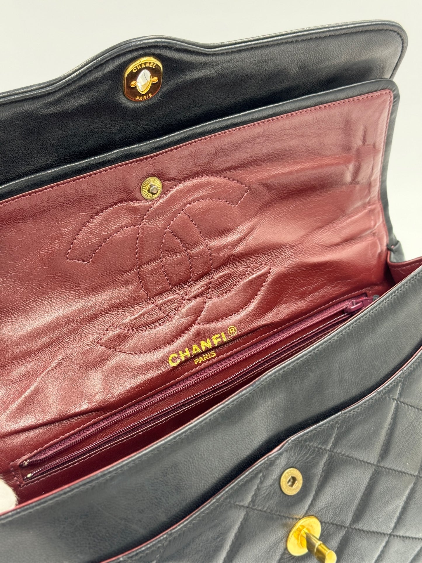Chanel 巴黎限定雙鍊異色金屬包 Black 黑 / Rank A 24072309