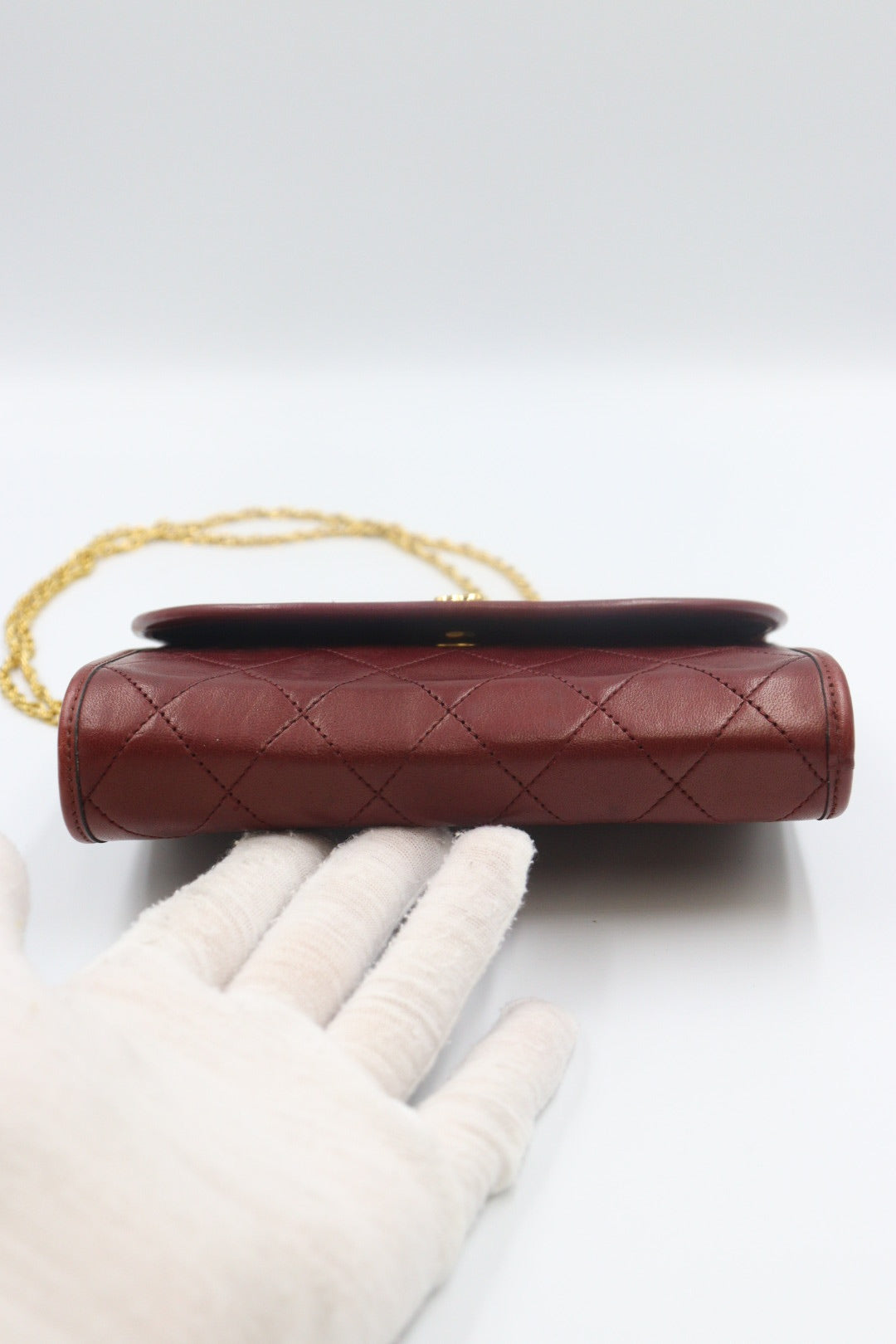 Chanel 酒紅色Mini Coco 1986 /Rank SA