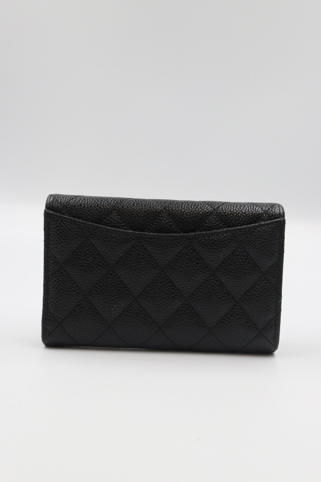 Chanel Caviar Skin Black Wallet / Rank SA