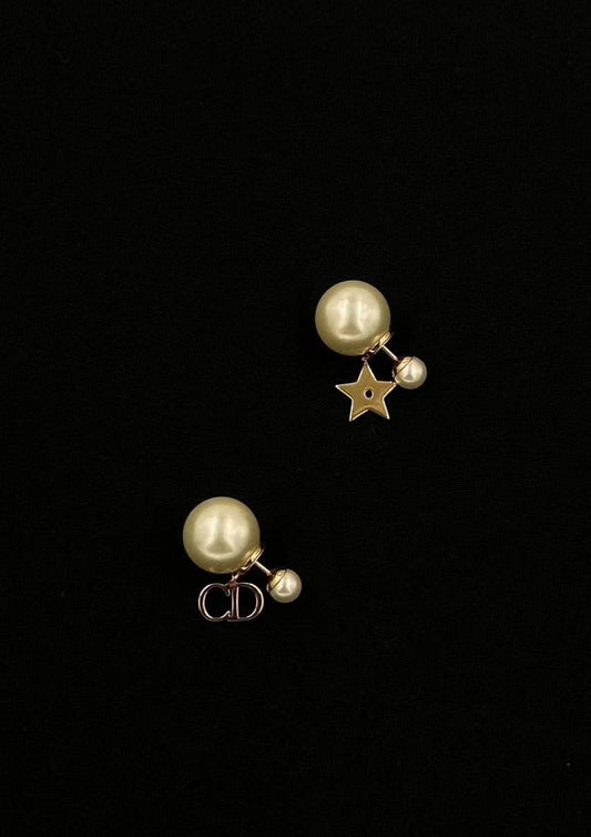 Dior Vintage 珍珠耳環/Rank SA