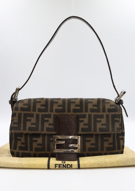 Fendi Zucca Baguette Shoulder Bag / Rank A