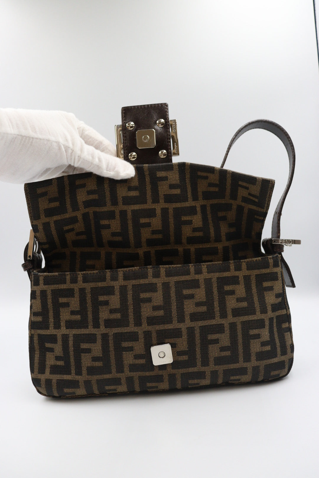 Fendi Zucca Baguette Shoulder Bag / Rank A