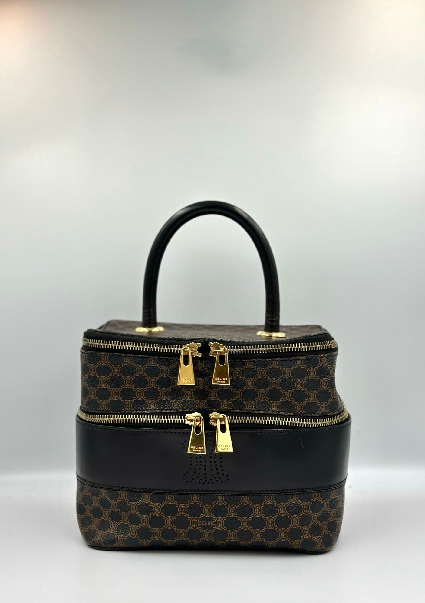 Celine 黑花雙層盒子 / Rank SA