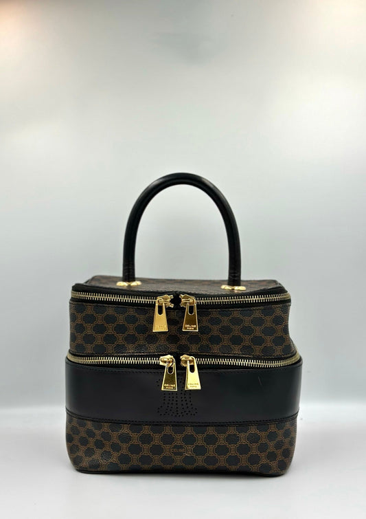Celine 黑花雙層盒子 / Rank SA