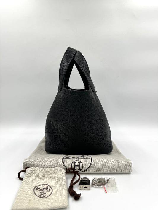 Hermès Picotin 18cm  Black 黑銀菜籃子 / Rank SA 24072103