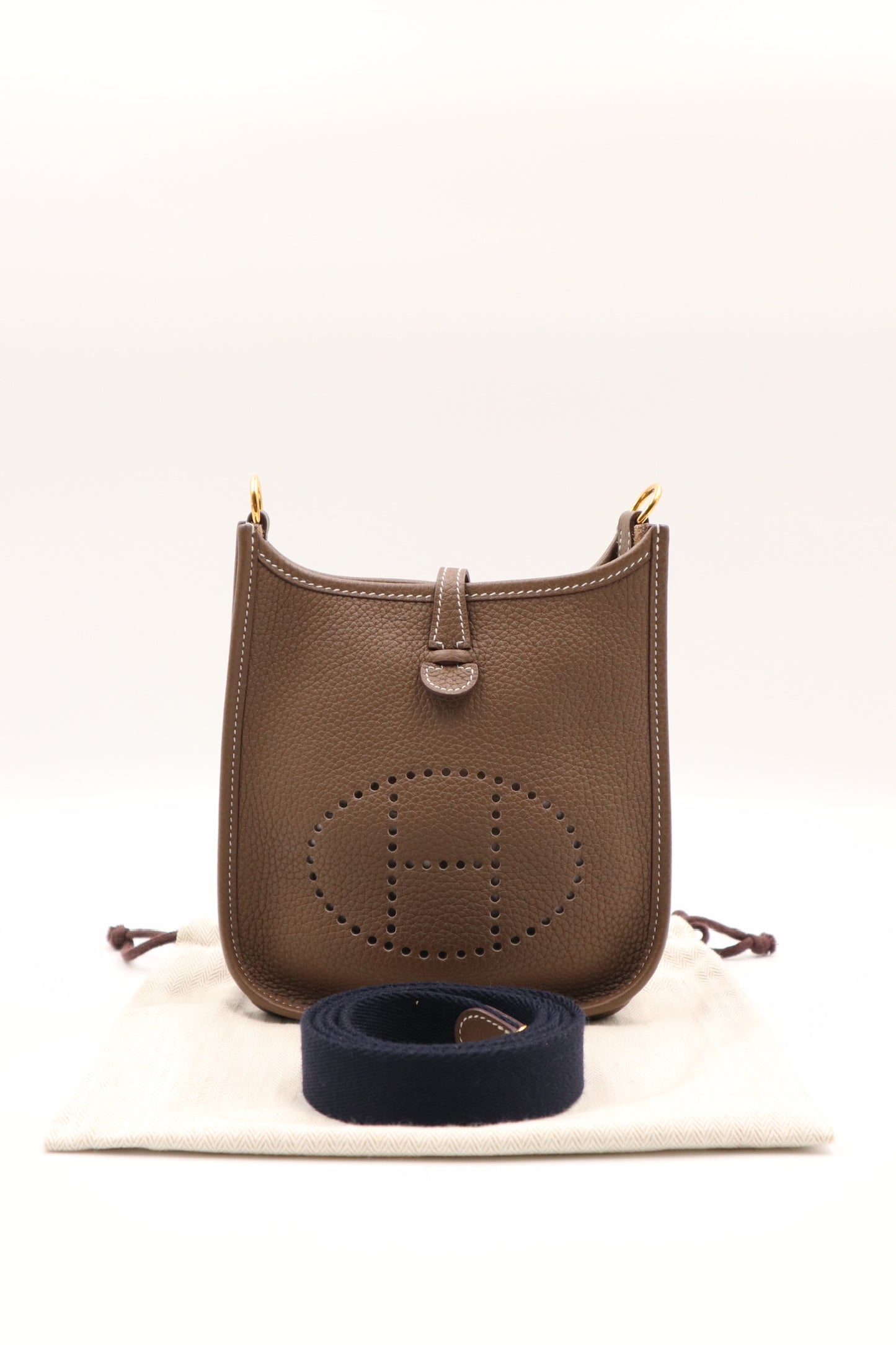 Hermes Mini Evelyne 大象灰金色 / Rank A 25072201
