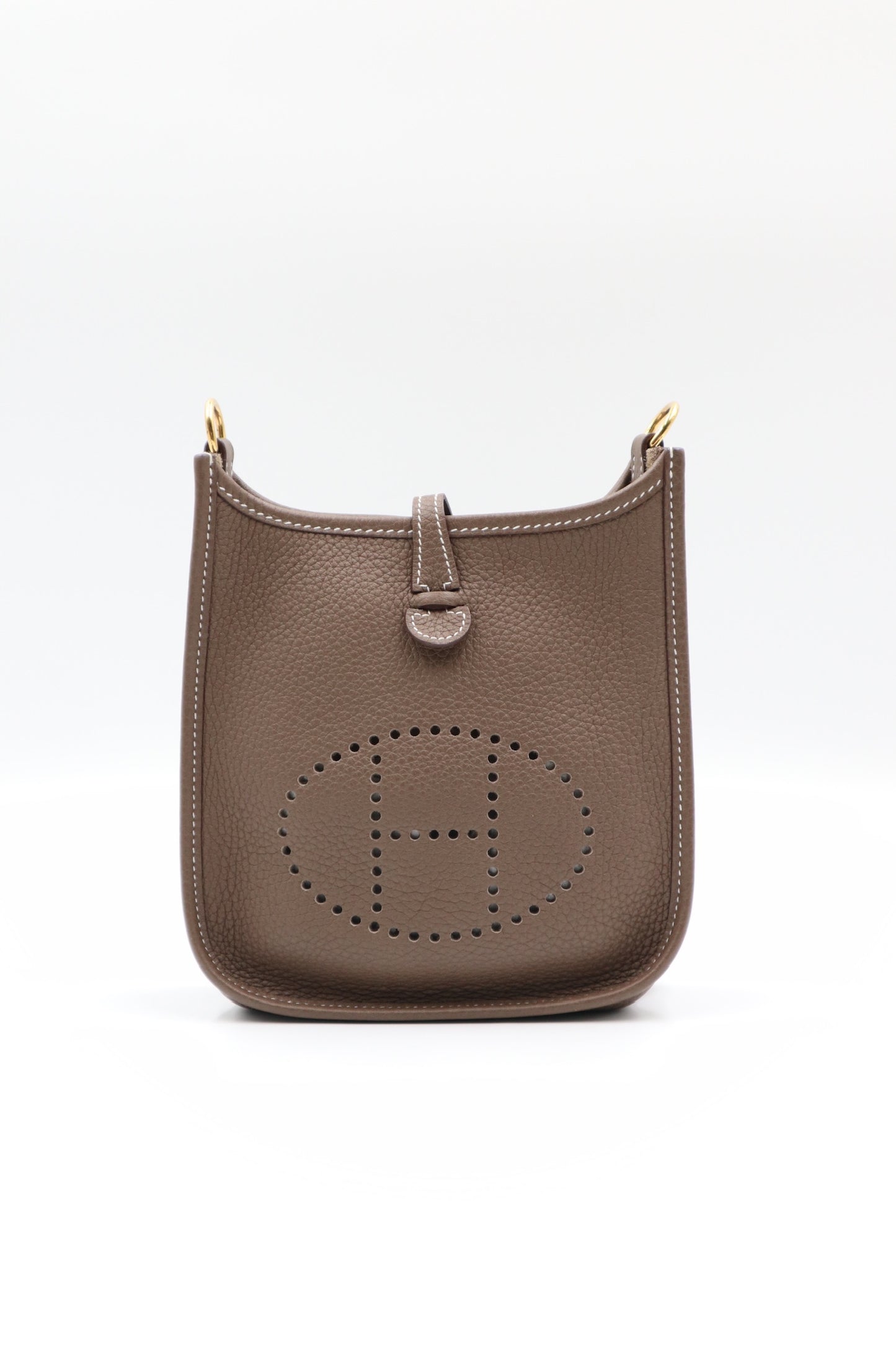 Hermes Mini Evelyne 大象灰金色 / Rank A 25072201