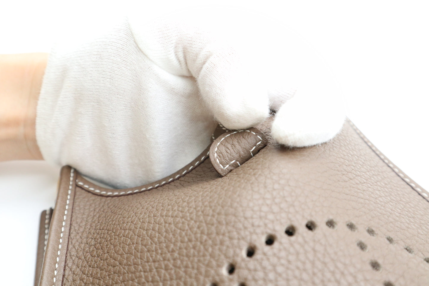 Hermes Mini Evelyne 大象灰金色 / Rank A 25072201