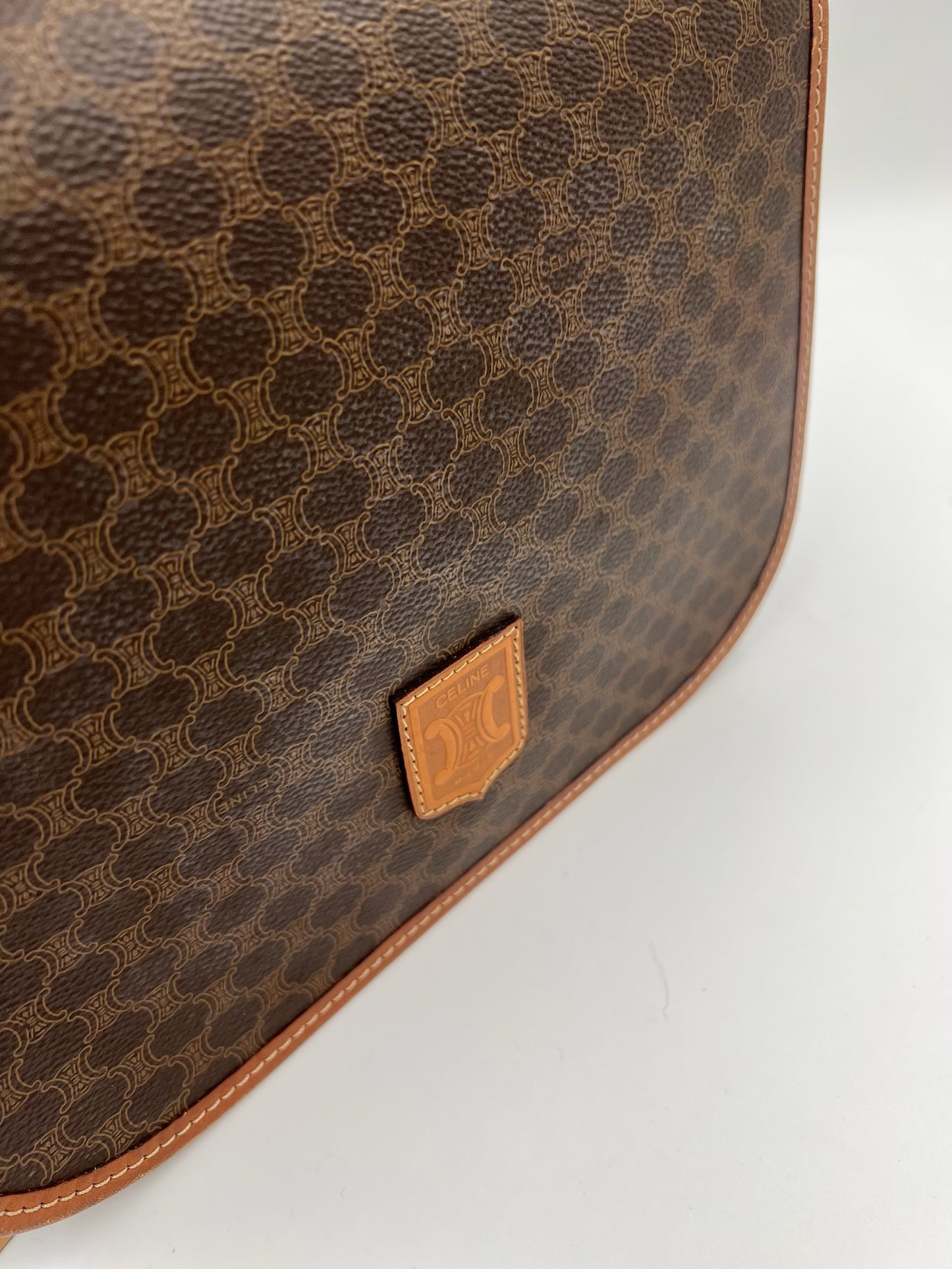 Celine 焦糖色凱旋門馬鞍包