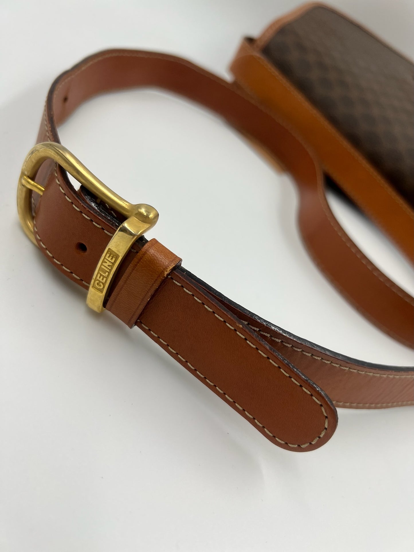 Celine 焦糖色凱旋門馬鞍包