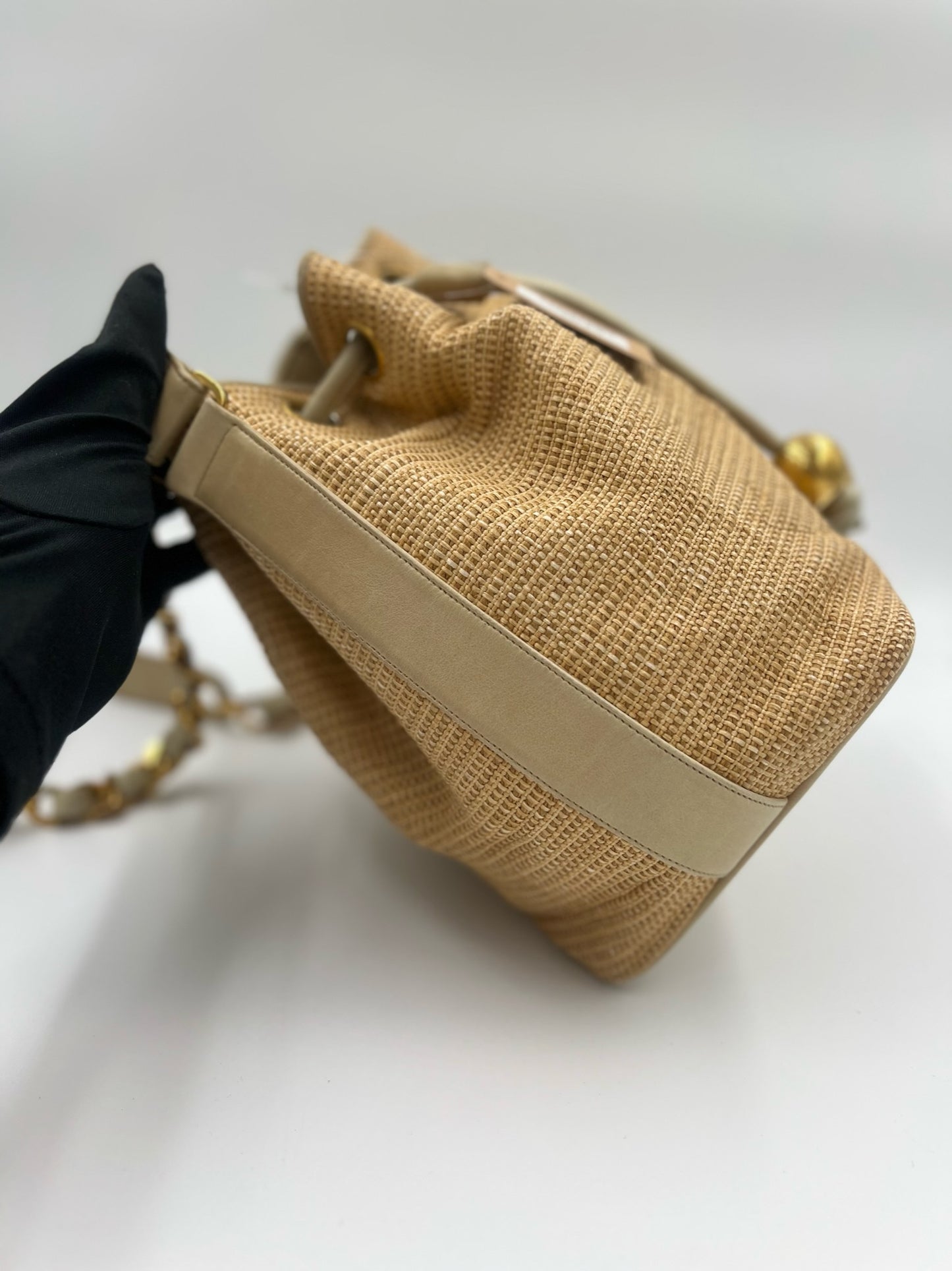 Chanel 草編金球水桶包 / Rank A