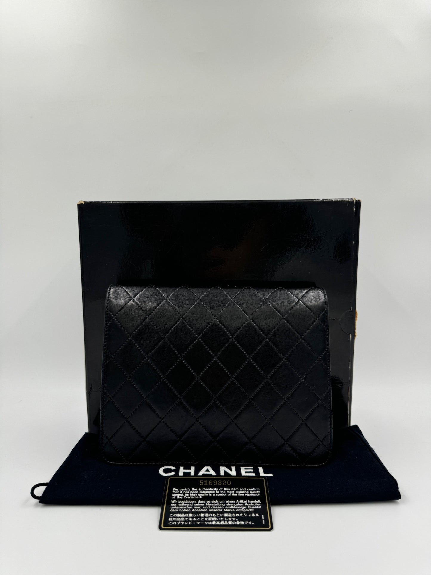 Chanel 22cm vintage 信封包 black 黑色 / Rank AB 24072002