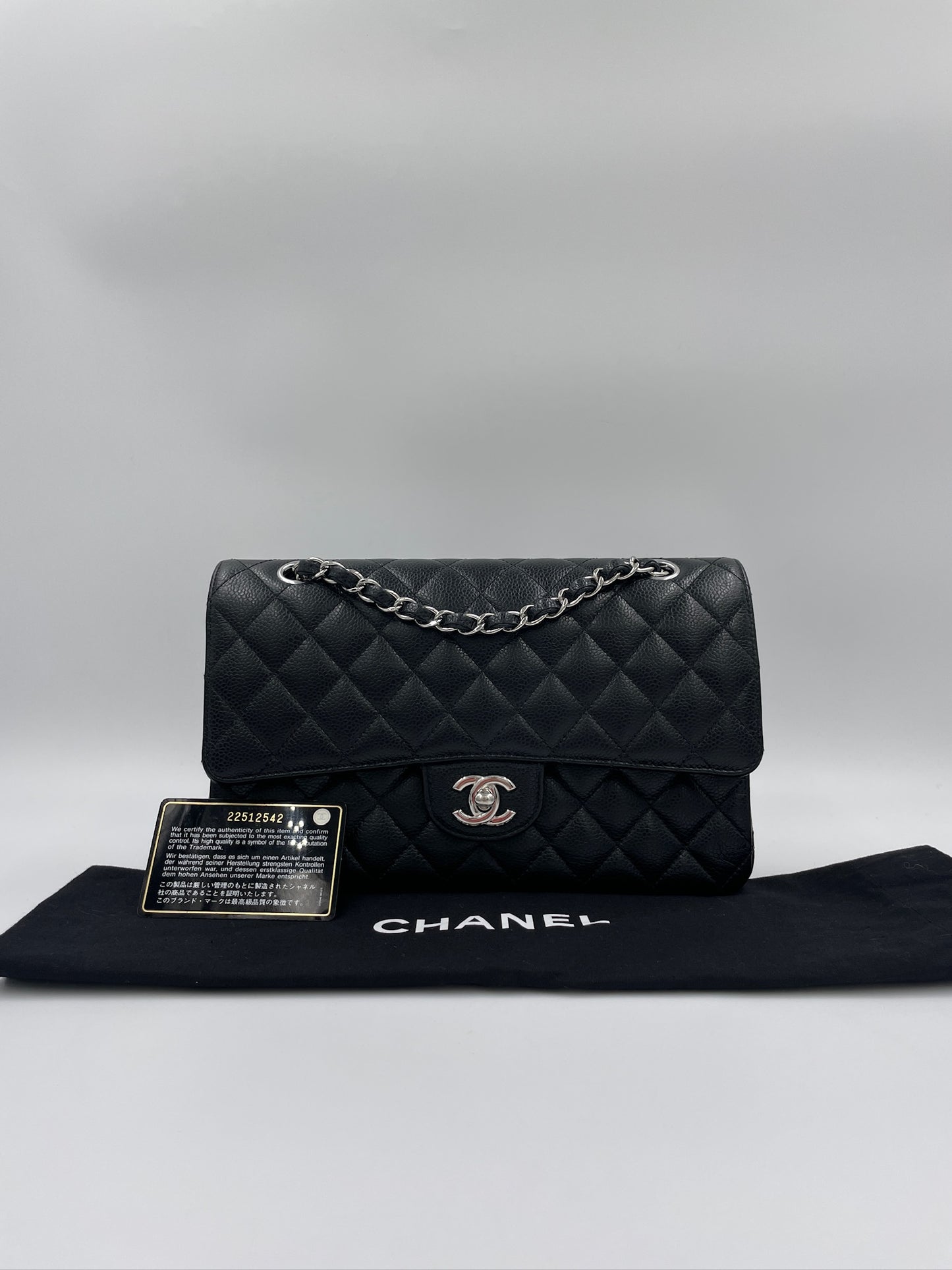 Chanel Classic Flap 25cm Cavier Skin / Rank SA