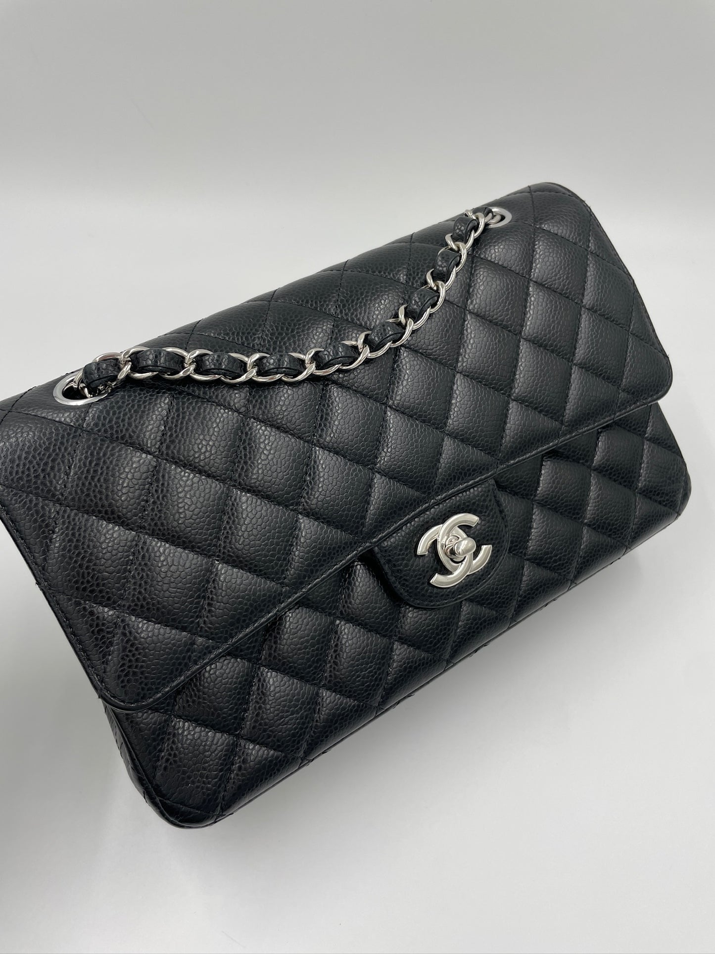 Chanel Classic Flap 25cm Cavier Skin / Rank SA