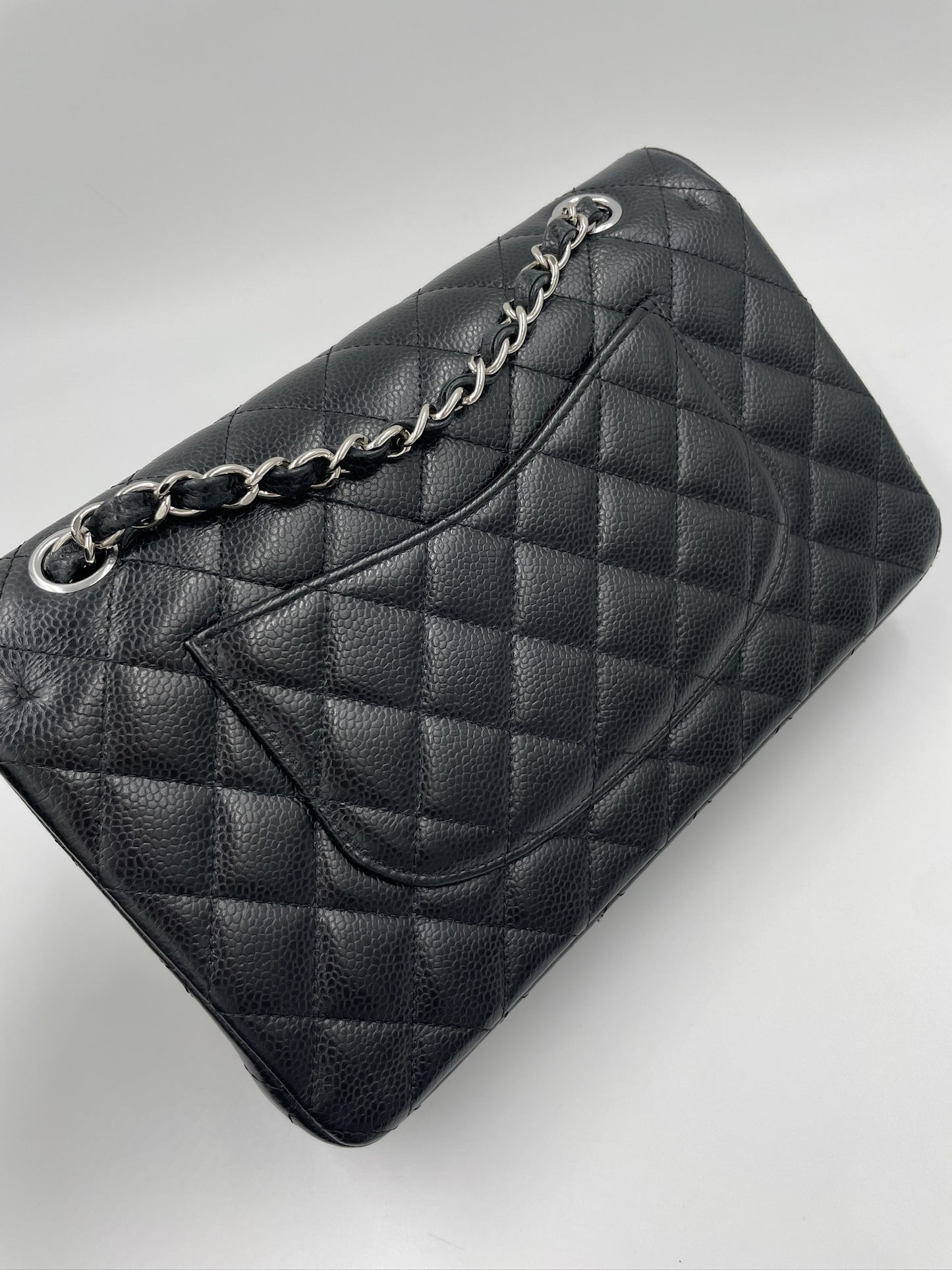 Chanel Classic Flap 25cm Cavier Skin / Rank SA