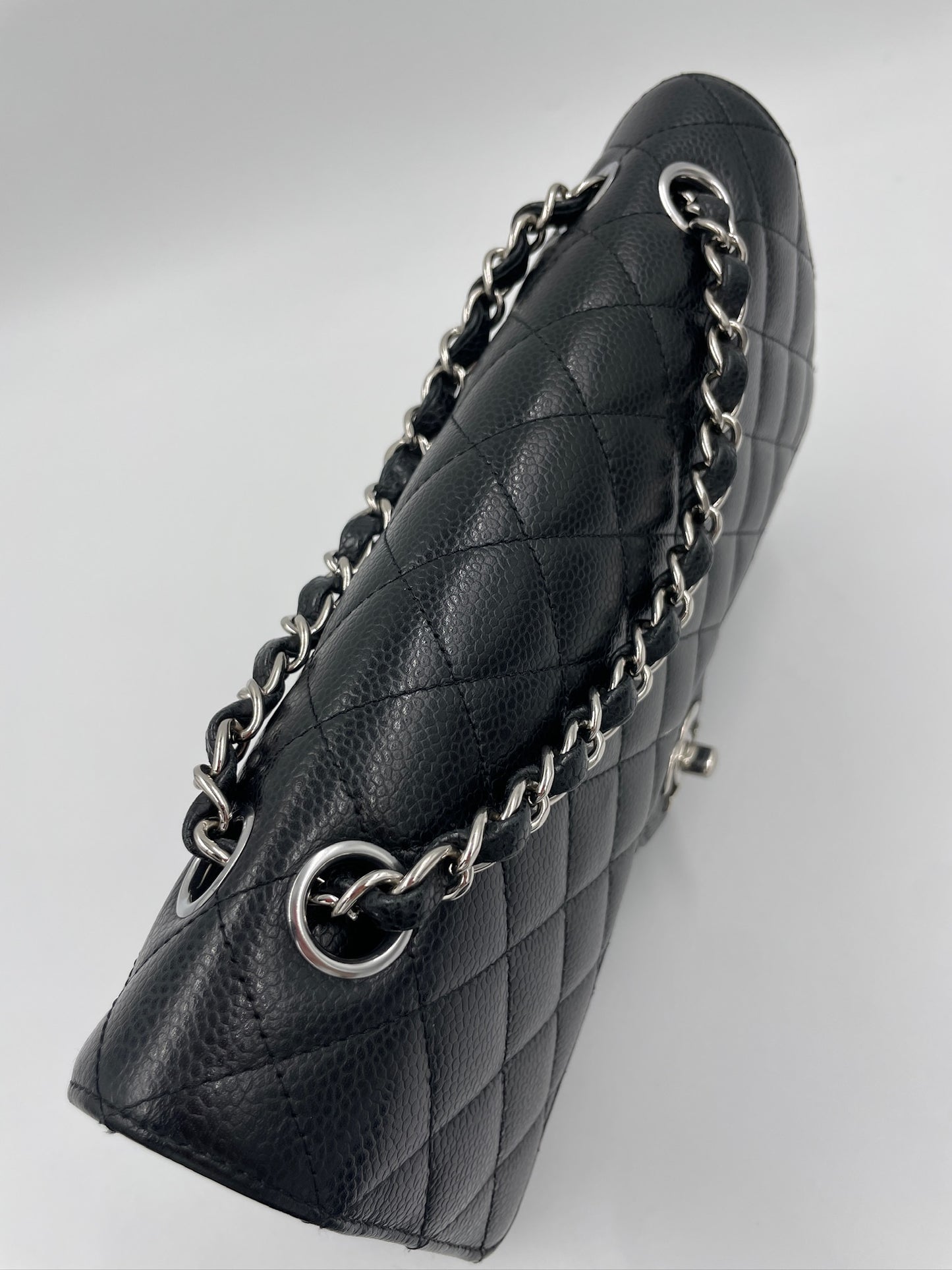 Chanel Classic Flap 25cm Cavier Skin / Rank SA