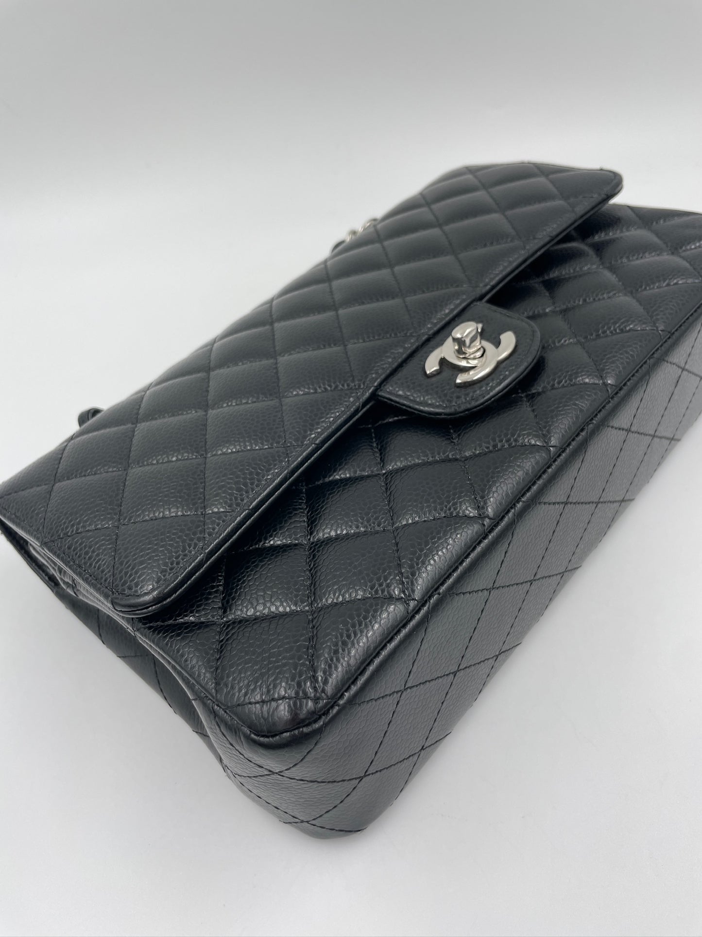 Chanel Classic Flap 25cm Cavier Skin / Rank SA
