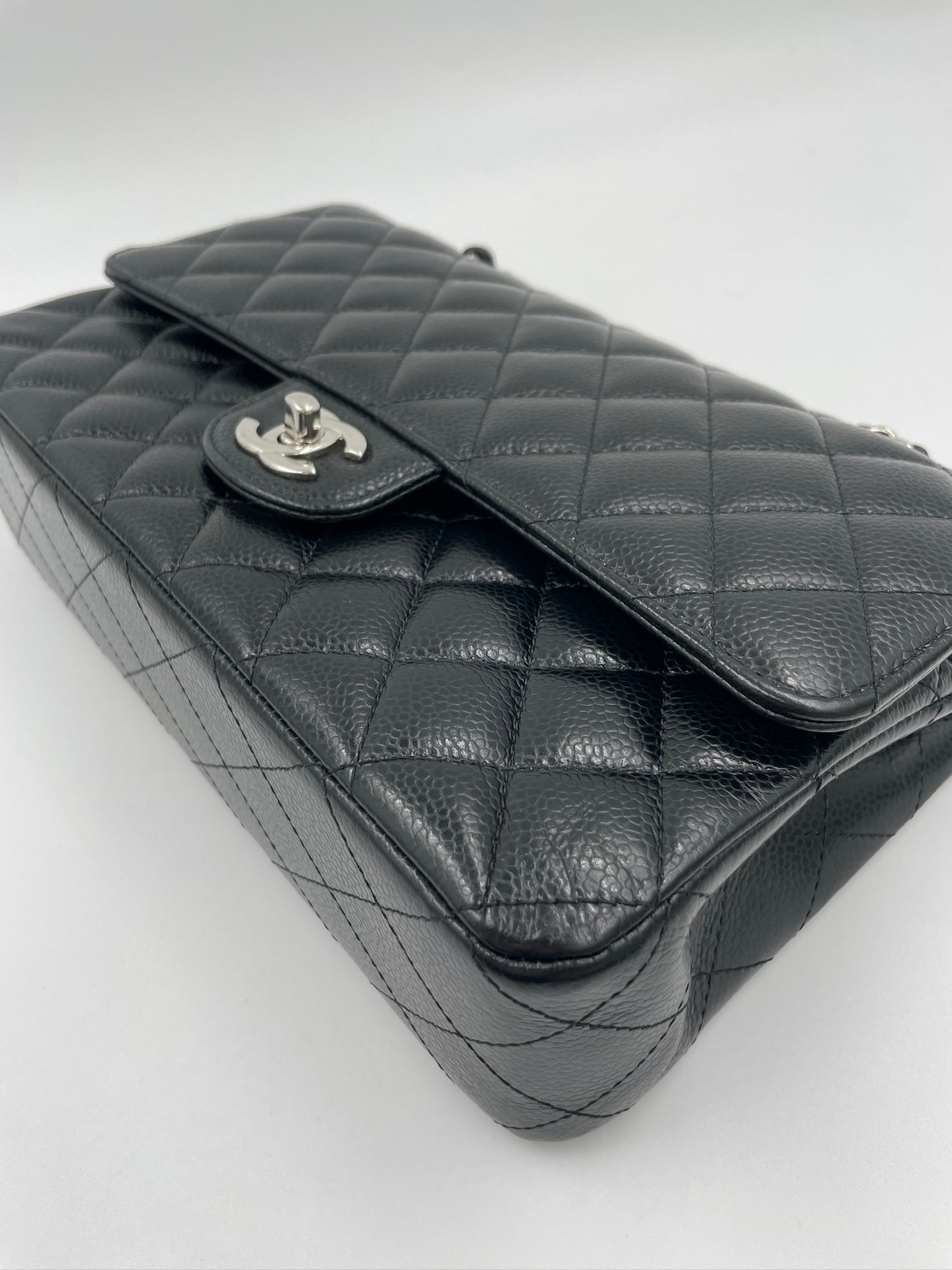 Chanel Classic Flap 25cm Cavier Skin / Rank SA